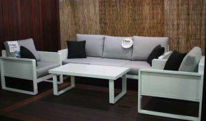 Armani 4pce Sofa Setting White _ Granite $3199